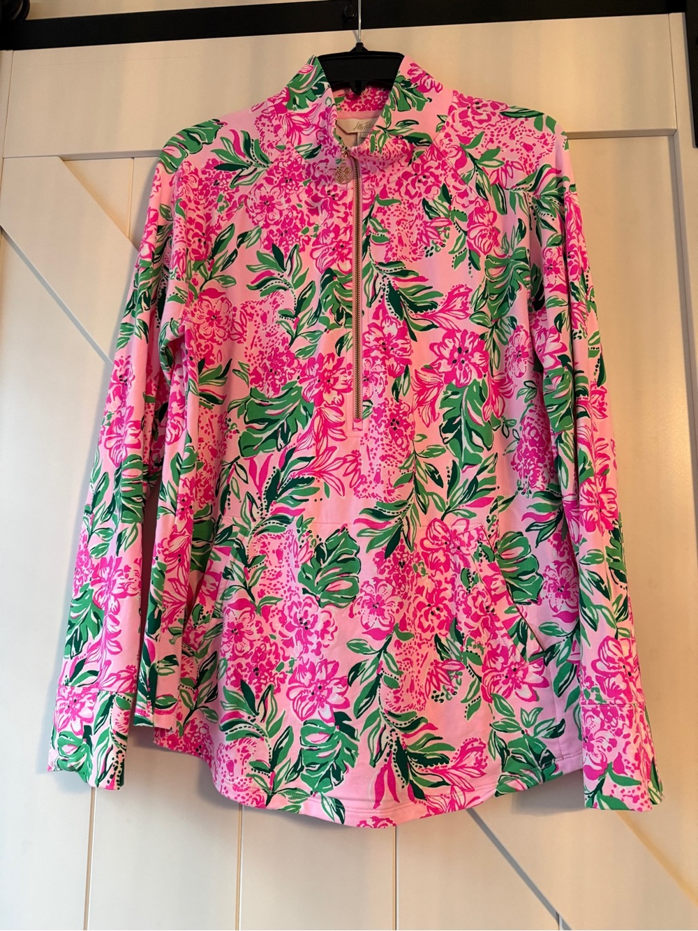 Lilly Pulitzer Popover Pink Green Large LIke New